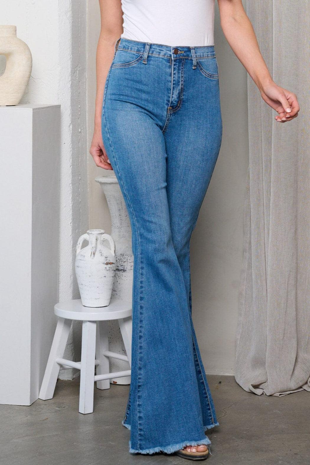 Nina High Rise Bell Bottom Jeans Product Image