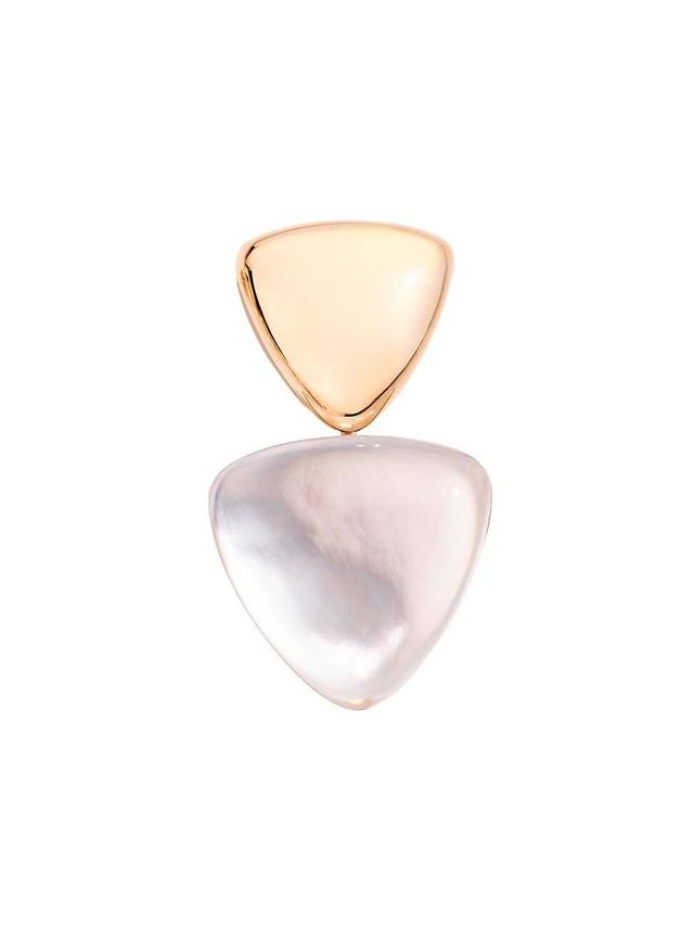 Womens Freccia 18K Rose Gold & Mother-Of-Pearl Drop Earrings Product Image