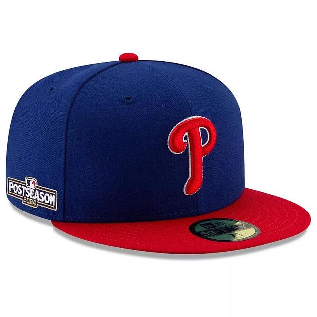 Mens New Era Royal/Red Philadelphia Phillies 2024 MLB Postseason Side Patch 59FIFTY Fitted Hat Product Image