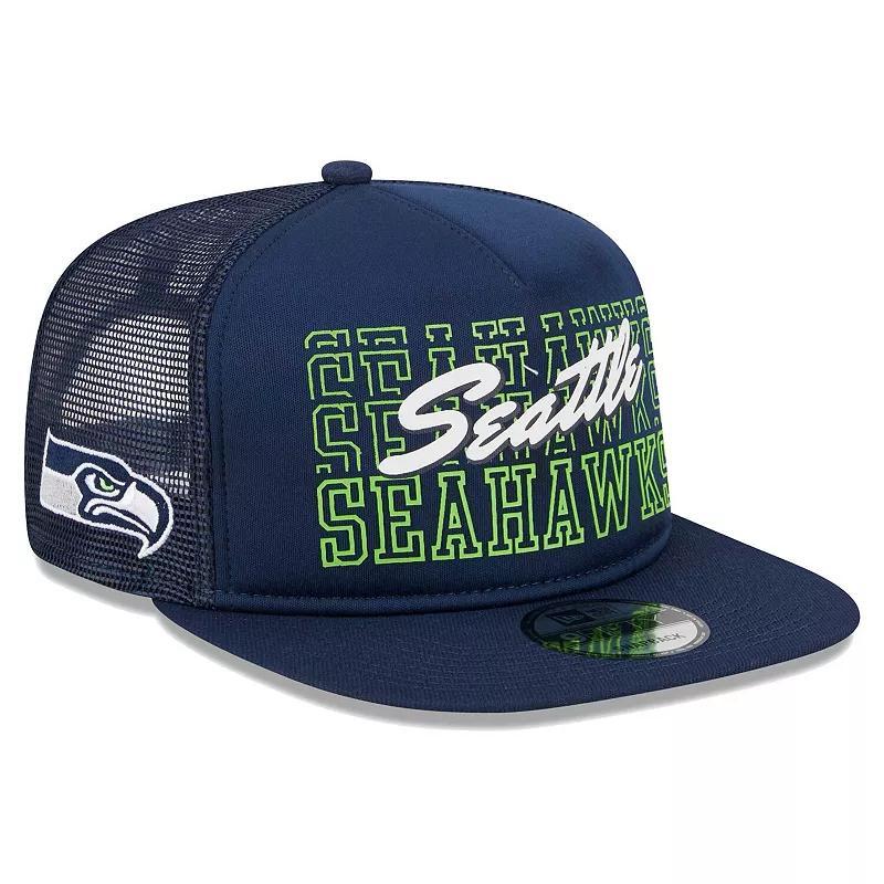 Mens New Era College Seattle Seahawks Instant Replay 9FIFTY Snapback Hat, Blue Product Image