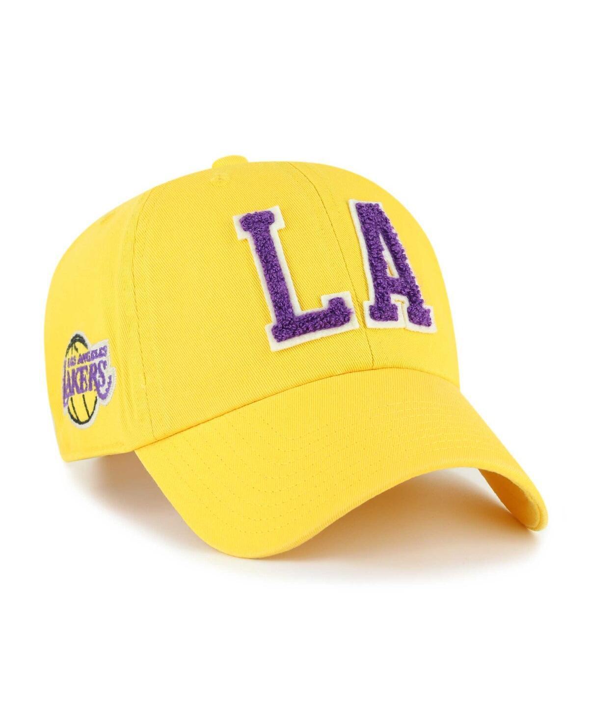 Mens 47 Brand Gold Los Angeles Lakers Hand Off Clean Up Adjustable Hat Product Image