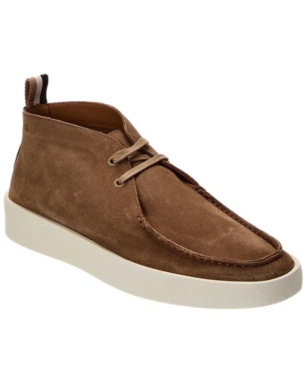 HUGO BOSS Suede Desert Boots With Rubber Sole In Brown product image