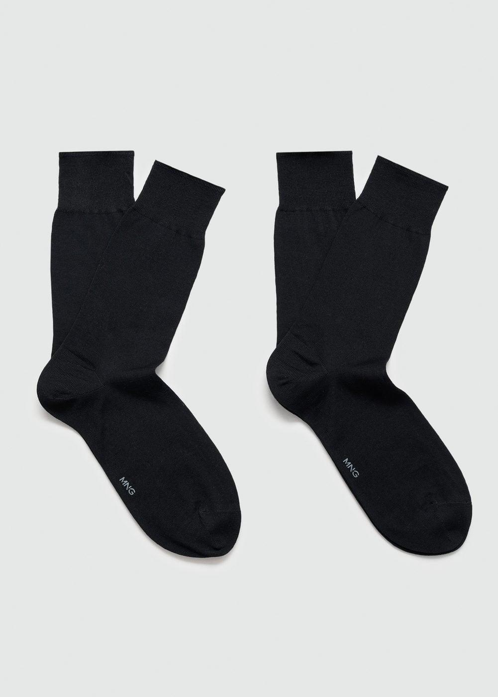 Pack of 2 long cotton socks - Men | MANGO USA Product Image