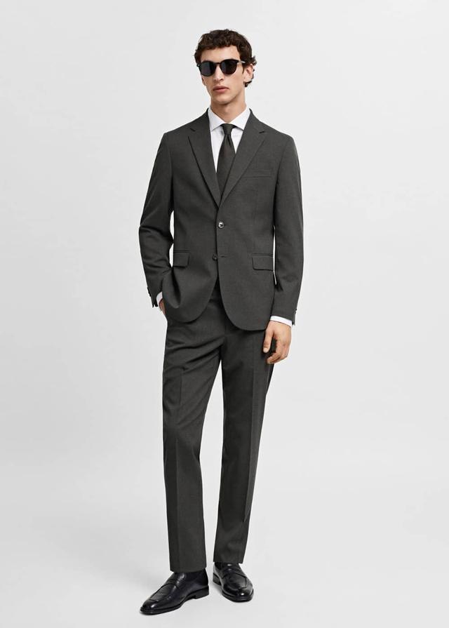 MANGO MAN - Stretch fabric slim-fit suit pants greenMen Product Image