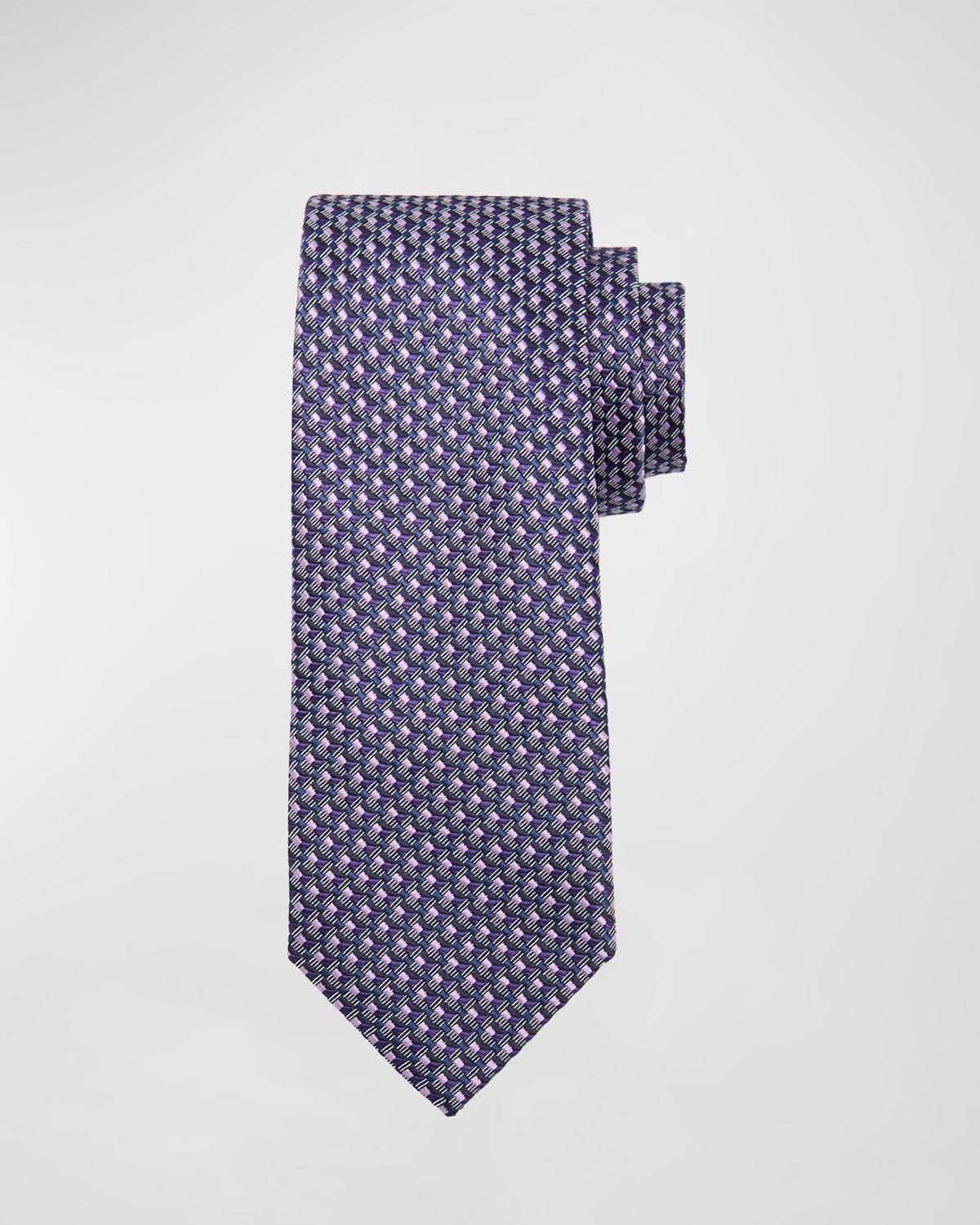 Men's Woven Geometric Silk Tie Product Image