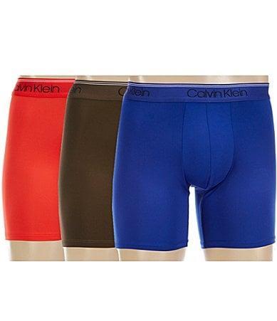 Calvin Klein Microfiber Stretch Wicking Boxer Briefs, Pack of 3 Product Image