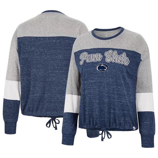 Womens Colosseum Penn State Nittany Lions Joanna Tie Front Long Sleeve T-Shirt Blue Product Image