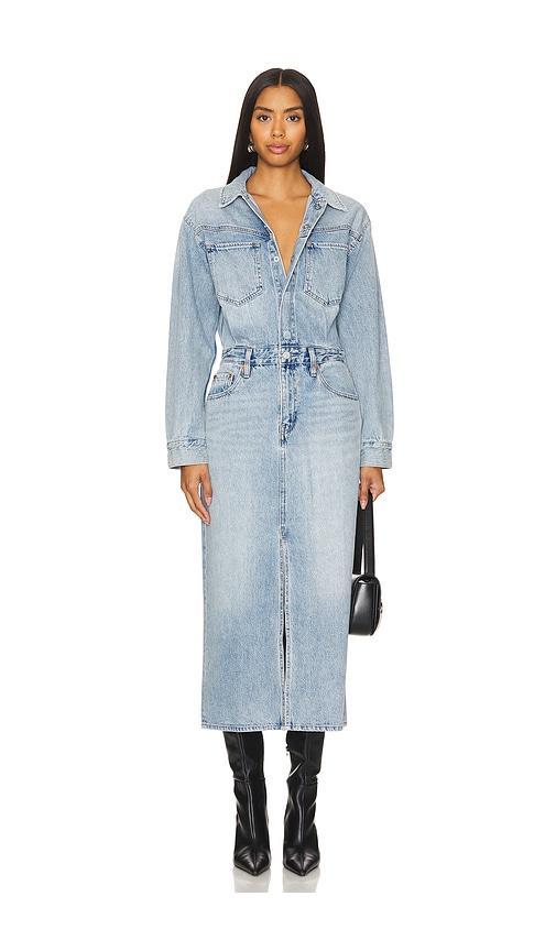 Western Denim Midi Dress Product Image