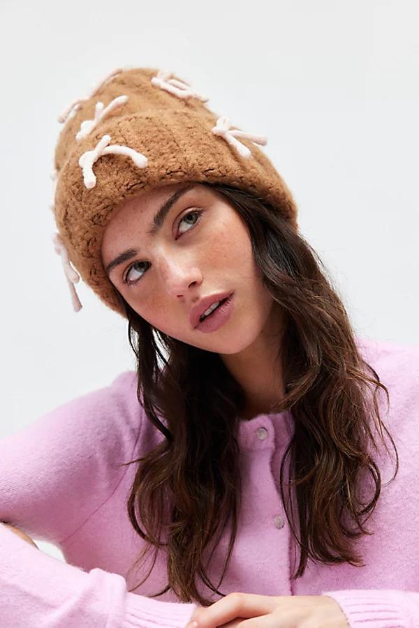 Bow Beanie Womens at Urban Outfitters Product Image