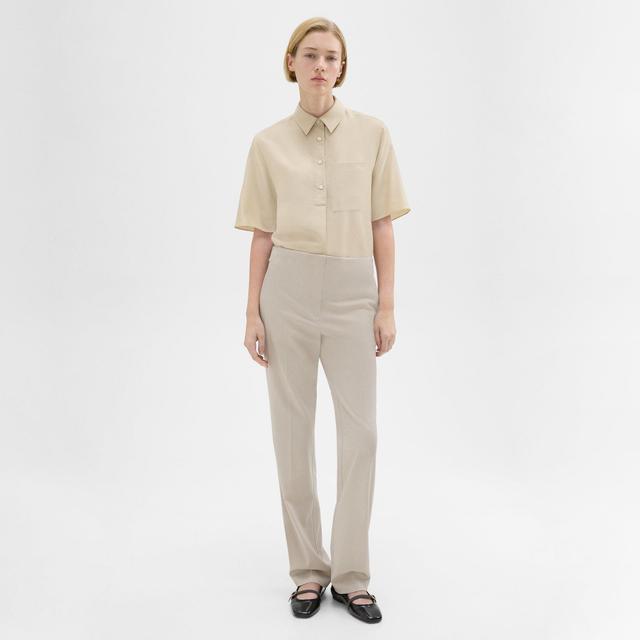 Adjustable Wool Gabardine Wide-Leg Pant | Theory Project Product Image