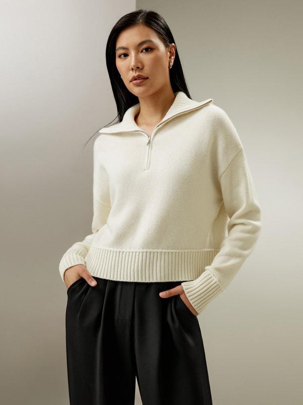 Relaxed Fit Wool-Cashmere Blend Sweater Product Image