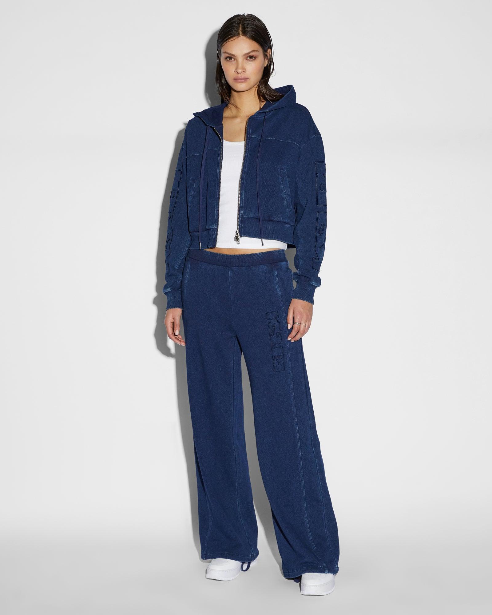 ORIGIN TRAK PANT INDIGO SPLICED Female Product Image