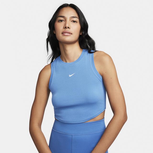 Women's Nike Sportswear Chill Knit Tight Cropped Mini-Rib Tank Top Product Image