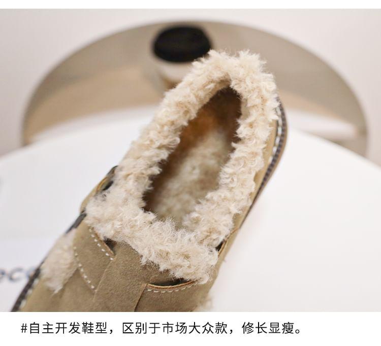 Platform Fleece-Lined Buckled Slip-Ons Product Image