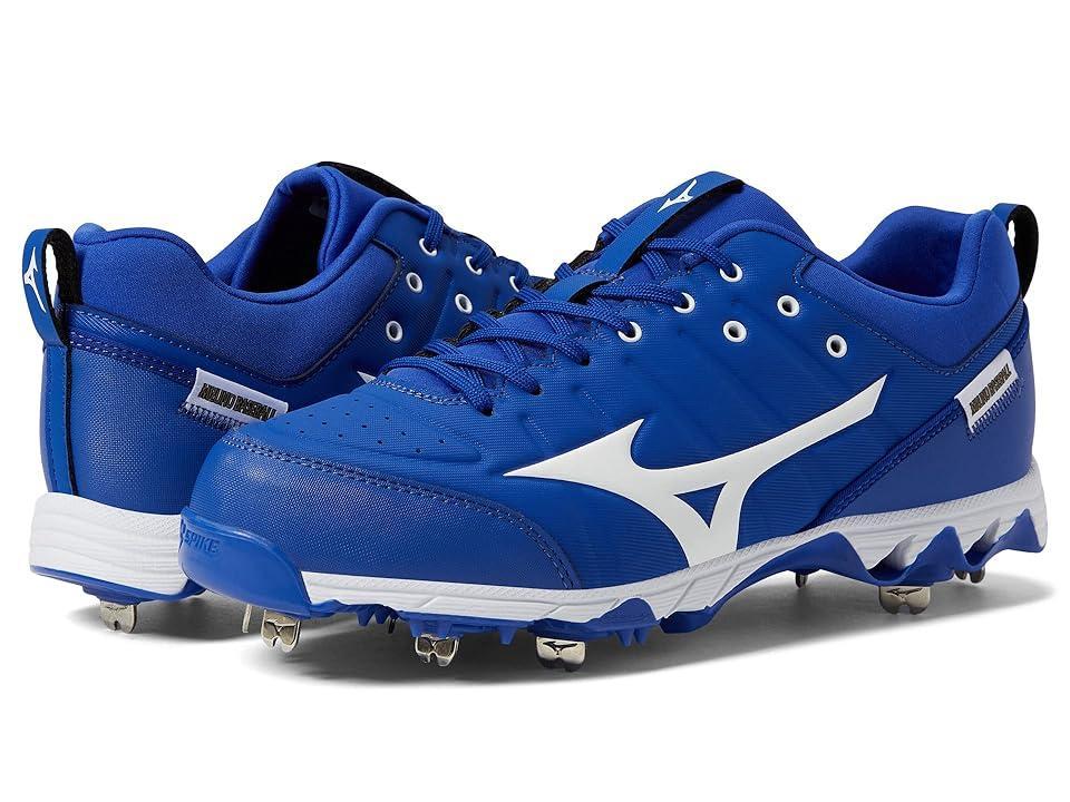 Mizuno 9 Spike(r) Ambition 2 Low Metal Baseball Cleat (Royal/White) Men's Shoes Product Image