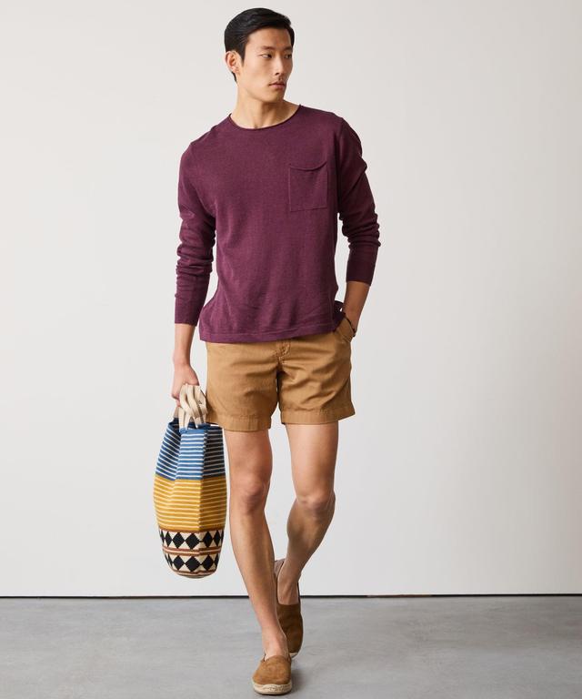 Linen Shore Sweater in Deep Plum Product Image