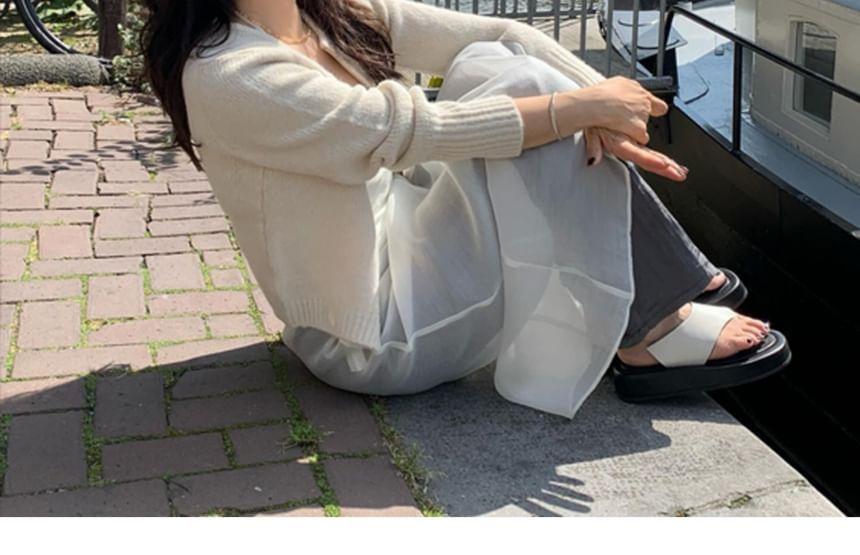 Plain Zip Cardigan Product Image