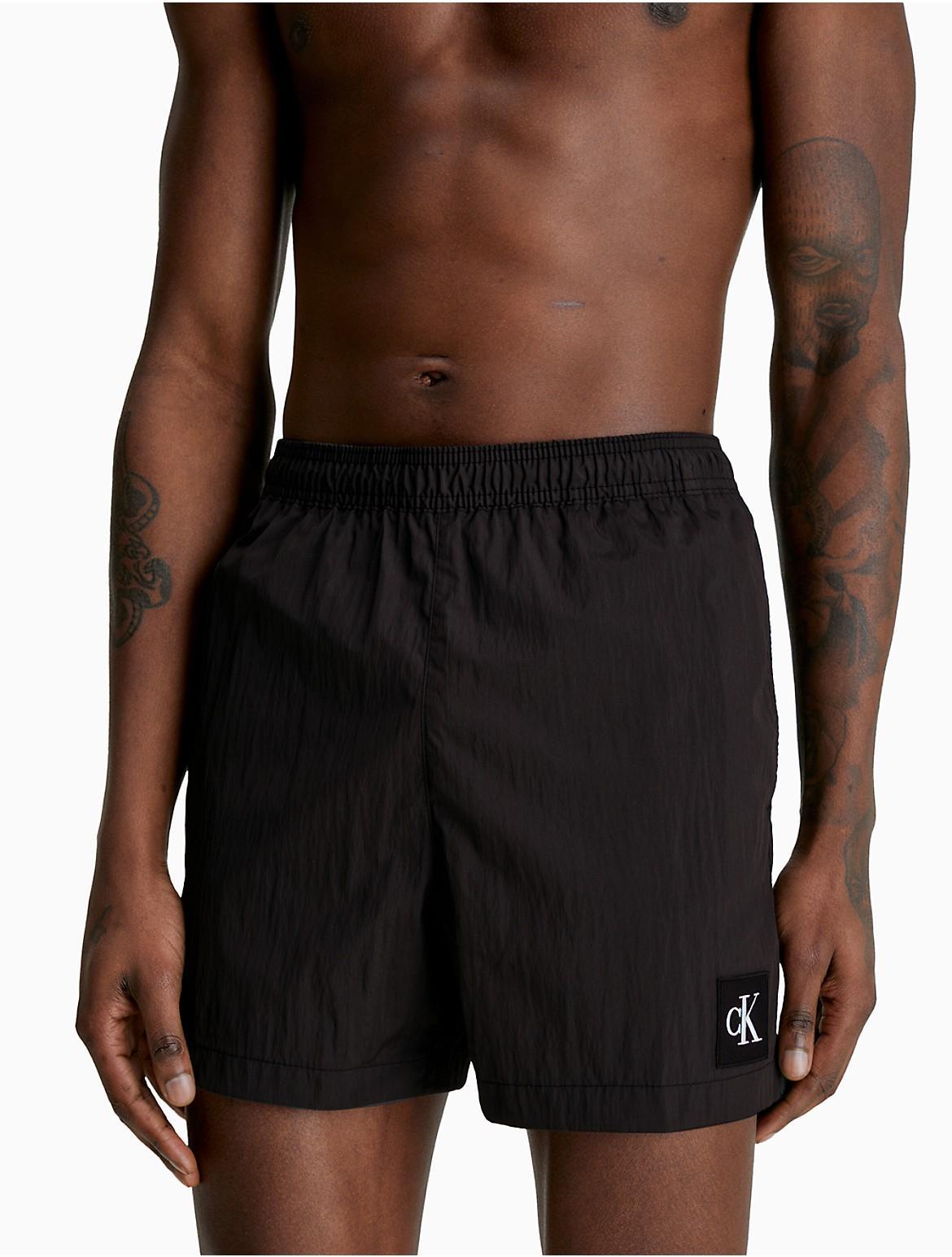 Calvin Klein Mens Nylon Drawstring Waist Swim Shorts - Black - 3X Product Image