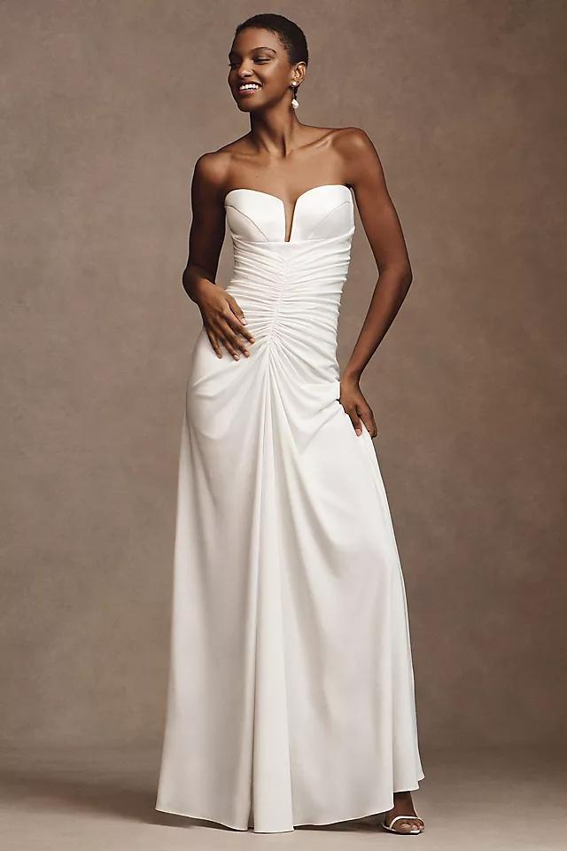 BHLDN Simone Strapless Bustier Ruched Wedding Gown Product Image