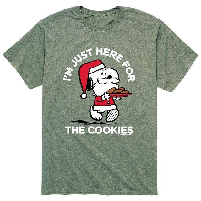 Mens Peanuts Here For Cookies Tee Grey Product Image