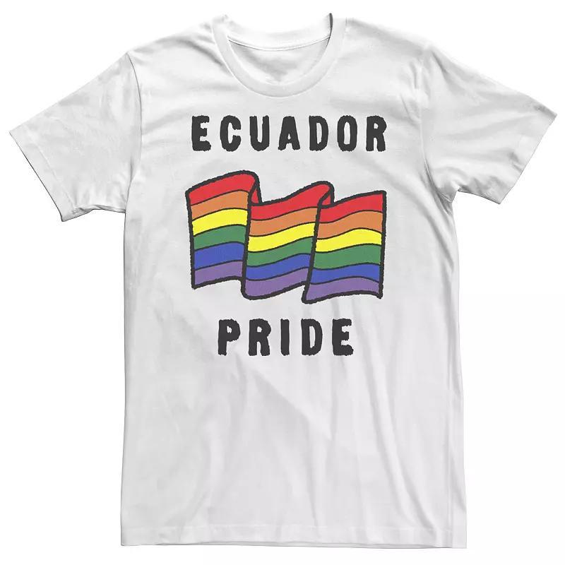 Big & Tall Ecuador Pride Rainbow Flag Tee, Mens Product Image