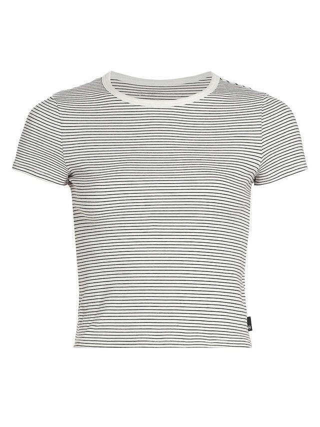 Womens Hutton Stripe Stretch Cotto Baby-Fit T-Shirt Product Image