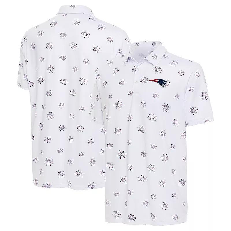 Mens Antigua New England Patriots Fireworks Polo Product Image