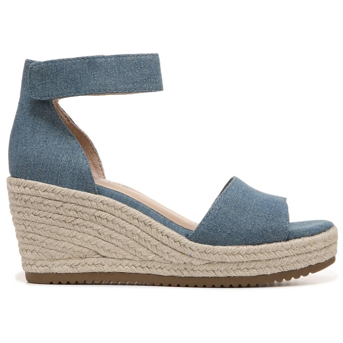 SOUL Naturalizer Oakley Womens Wedge Sandals Blue Product Image