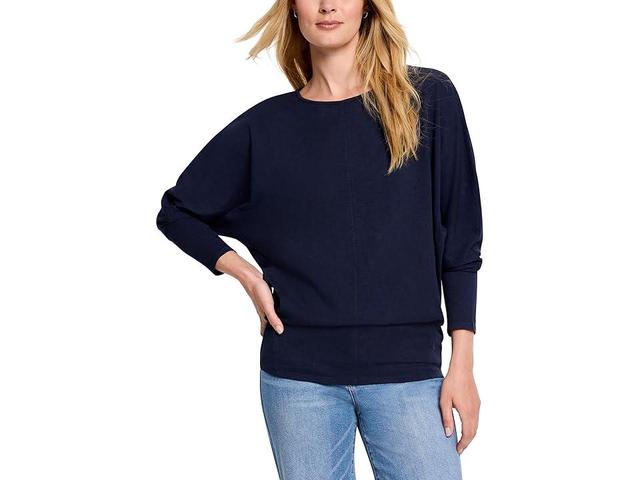 NIC+ZOE 3/4 Sleeve Dolman Tee (Dark Indigo) Women's Clothing Product Image