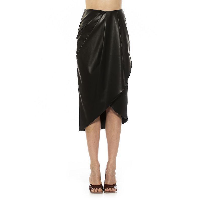 Womens ALEXIA ADMOR Kai Draped Midi Length Skirt Product Image