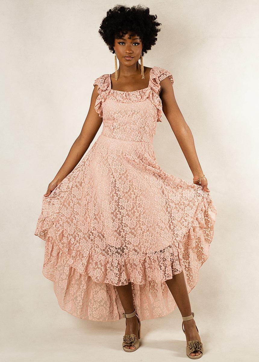 Bette Bridesmaid Dress in Dusty Pink Product Image