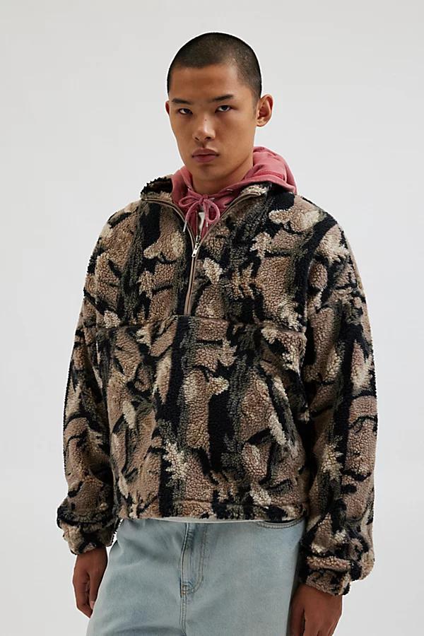 BDG Scotty Printed Fleece Half-Zip Mock Neck Sweatshirt Mens at Urban Outfitters Product Image