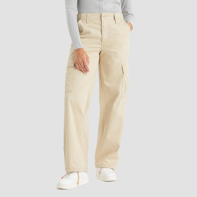 Levis Womens Mid-Rise 94 Baggy Cargo Wide Leg Jeans - Safari Cargo 24 Product Image