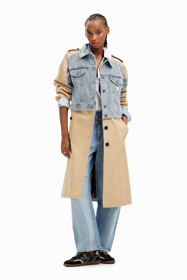 Desigual Womens Hybrid denim trench coat Product Image