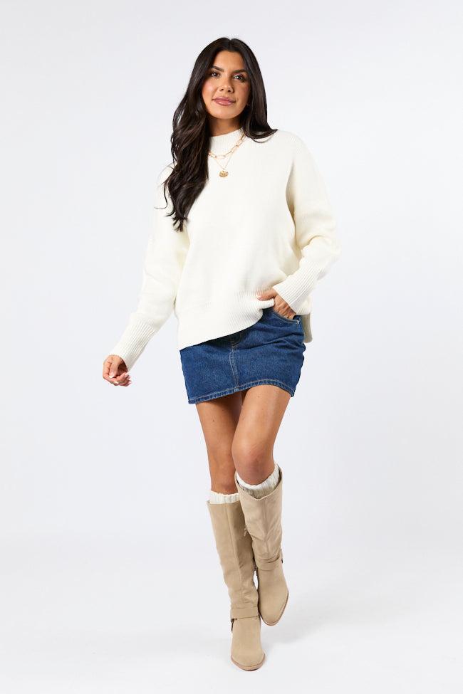 A Great Escape Ivory Oversized Sweater Product Image