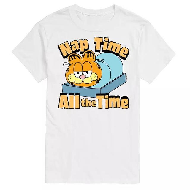 Big & Tall Garfield Nap Time All The Time Graphic Tee, Mens Product Image