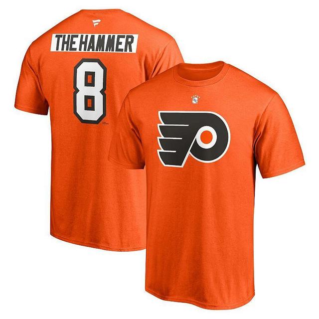 Mens Fanatics Branded Dave Schultz Orange Philadelphia Flyers Authentic Stack Retired Player Nickname & Number T-Shirt Product Image