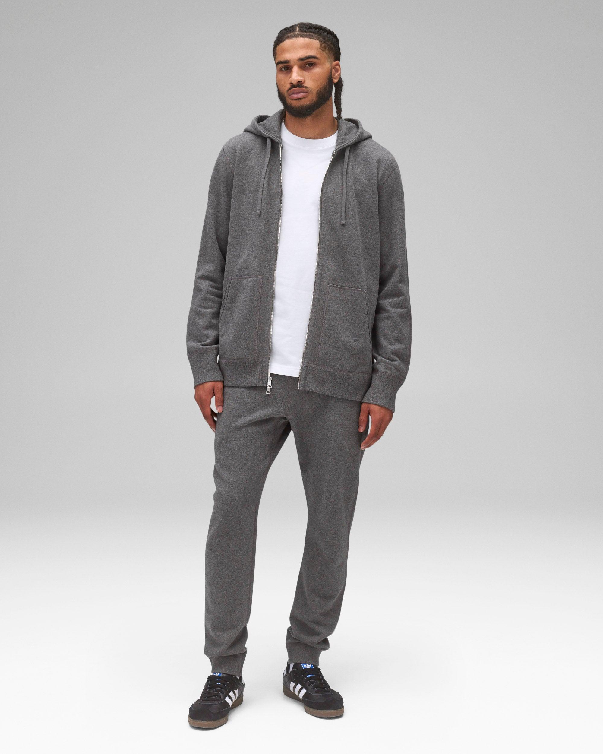 Midweight Terry Slim Zip Hoodie Male Product Image