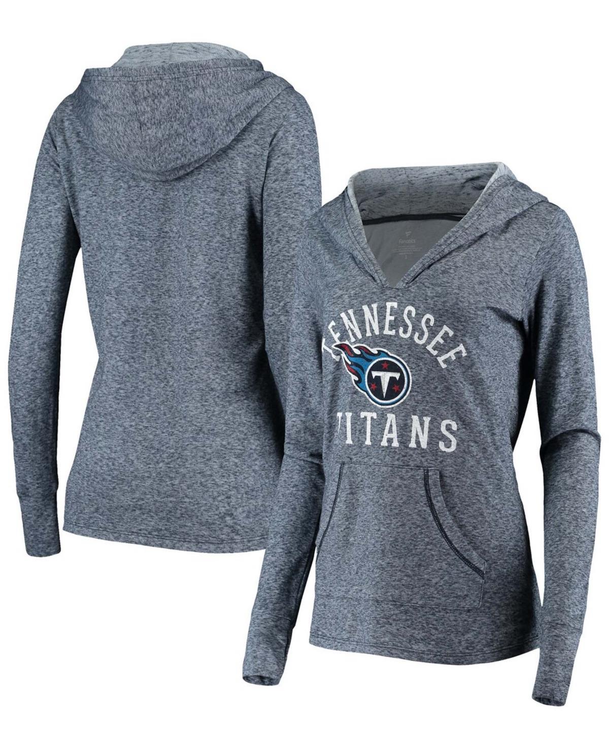 Womens Navy Tennessee Titans Doubleface Slub Pullover Hoodie Product Image