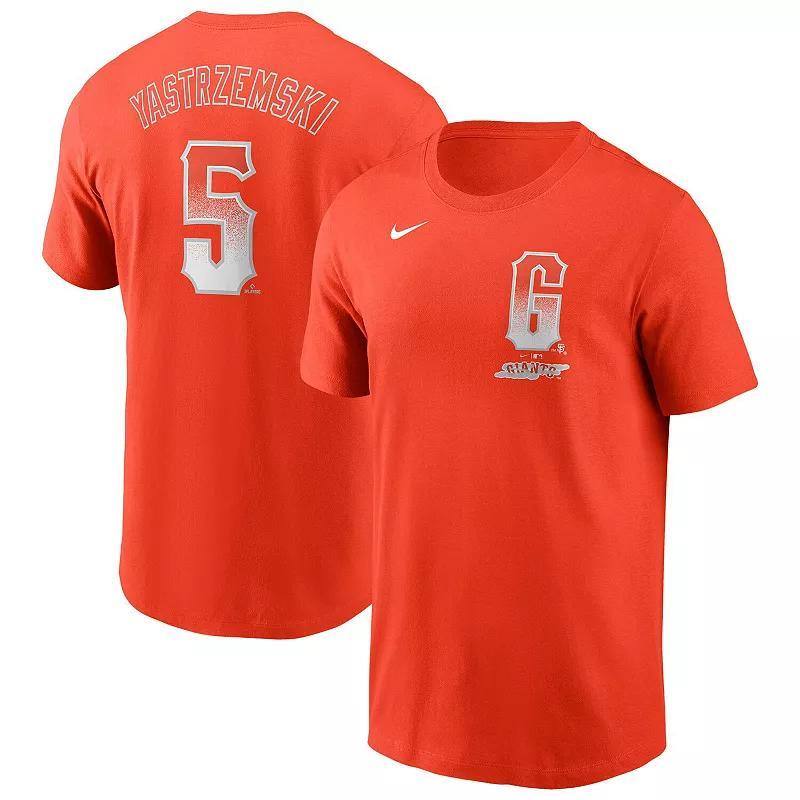 Mens Nike Mike YastrzemskiOrange San Francisco Giants City Connect Fuse Name & Number T-Shirt Product Image