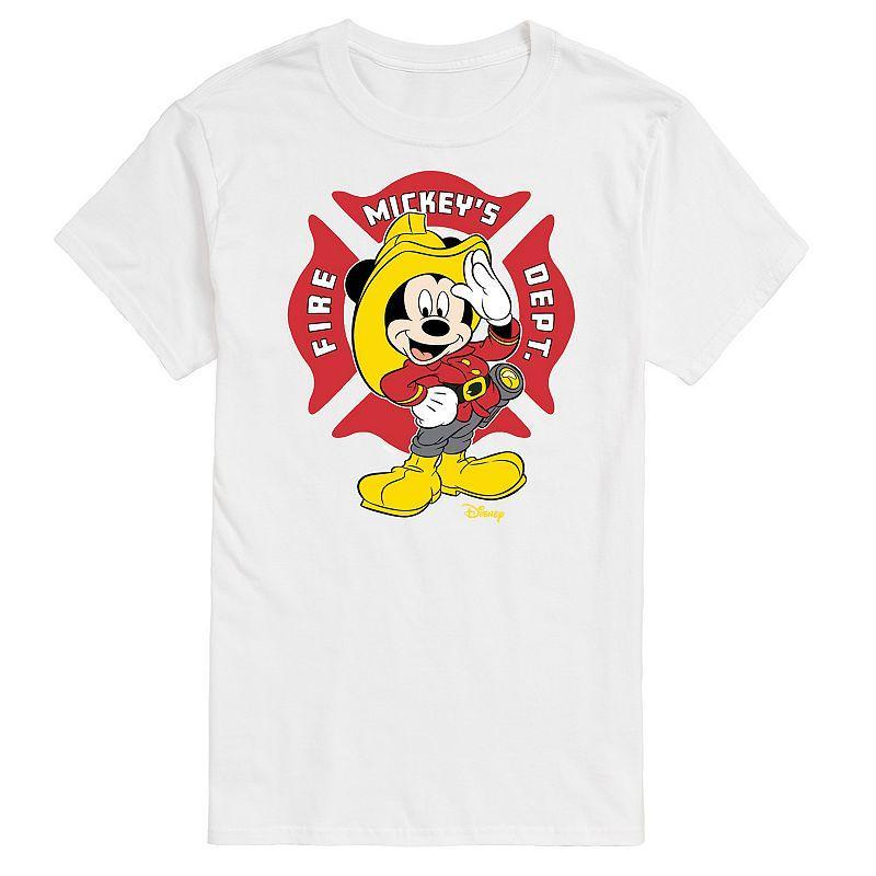 Disneys Mickey Mouse Mens Fire Dept. Badge Graphic Tee Product Image