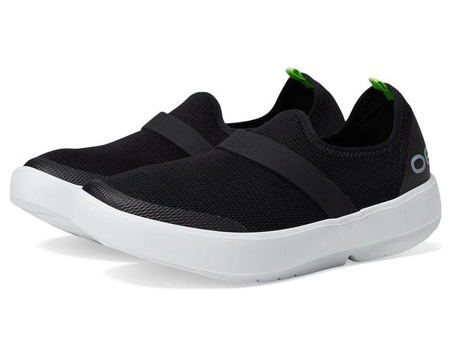 OOFOS Women's OOmg Low Mesh Black) Women's Slip on Shoes Product Image