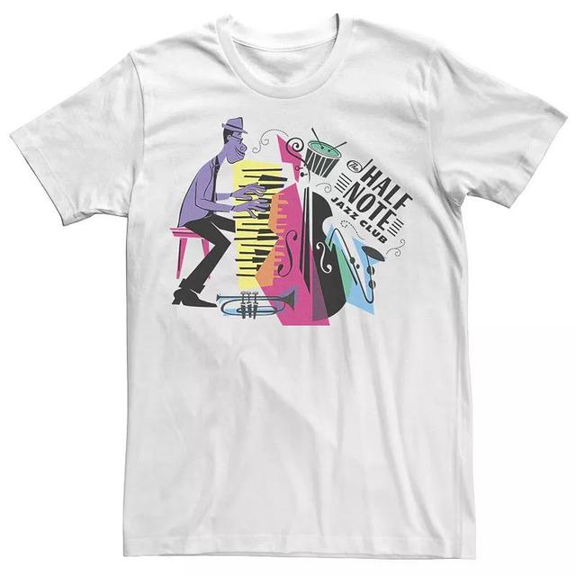 Mens Disney / Pixar Soul Half Note Jazz Club Collage Logo Tee White Product Image