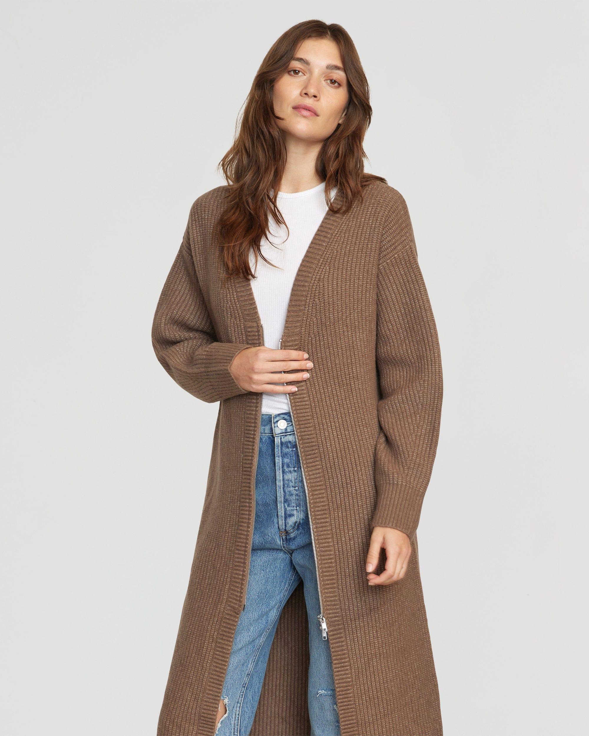 Alma Oversized Two-Way Zip Cardigan Product Image