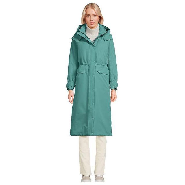 Womens Lands End Expedition Winter Maxi Down Coat Blue Shadow Product Image