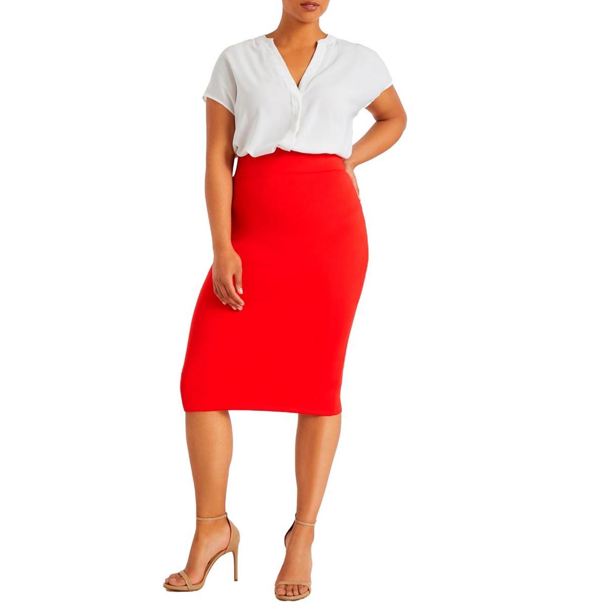 Eloquii Womens Neoprene Pencil Skirt Product Image