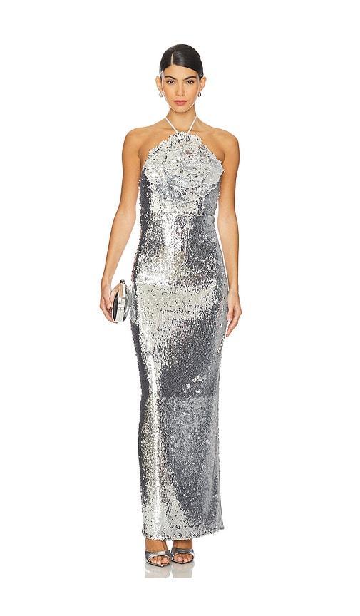 Lovers and Friends Lilium Gown in Silver Product Image