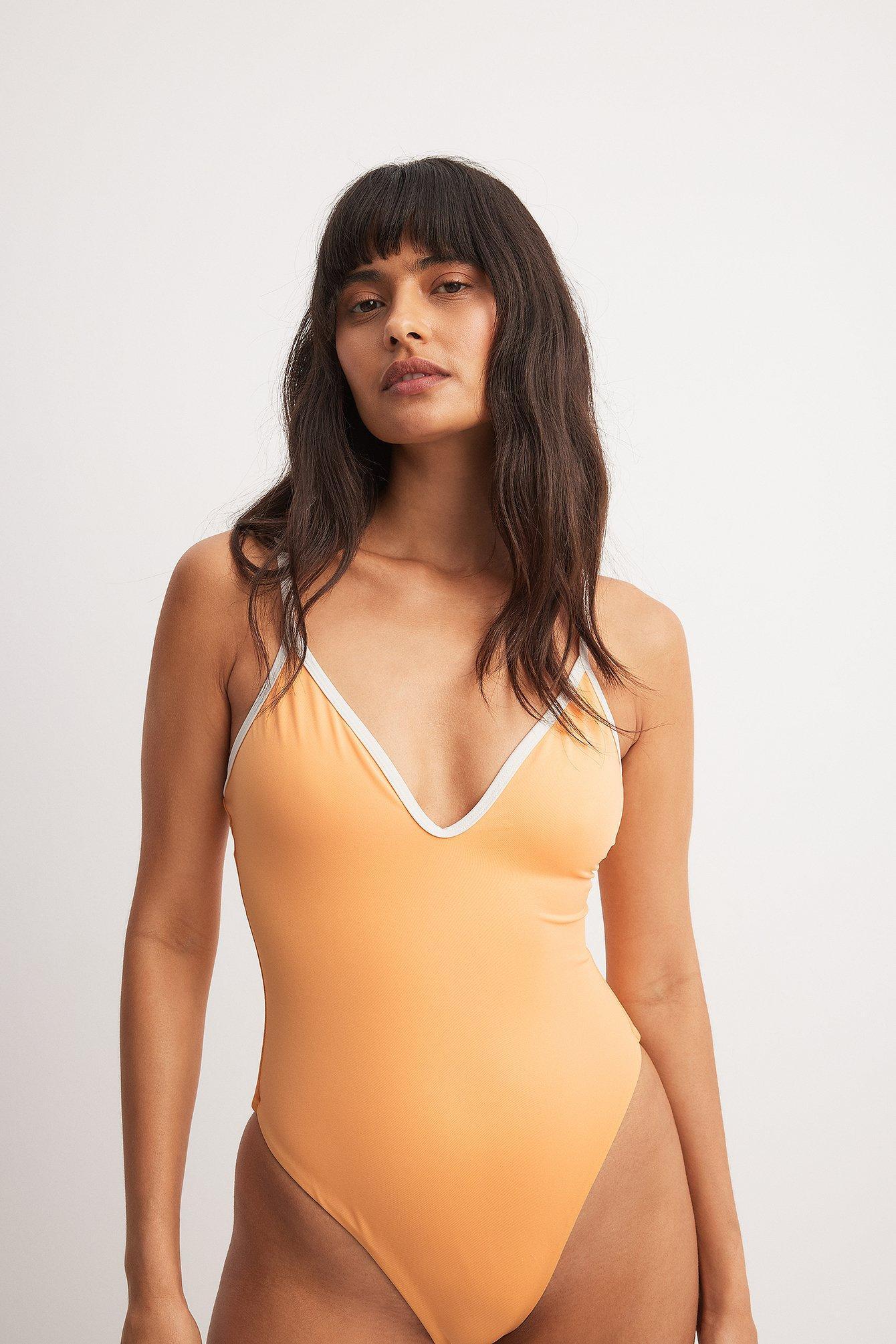 Contrast Binding Swimsuit Product Image