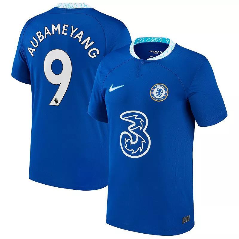 Mens Nike Pierre-Emerick Aubameyang Blue Chelsea 2022/23 Home Breathe Stadium Replica Player Jersey Product Image