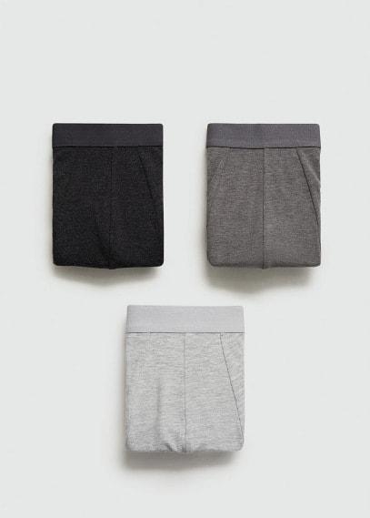 3-pack cotton boxers - Men | MANGO USA Product Image